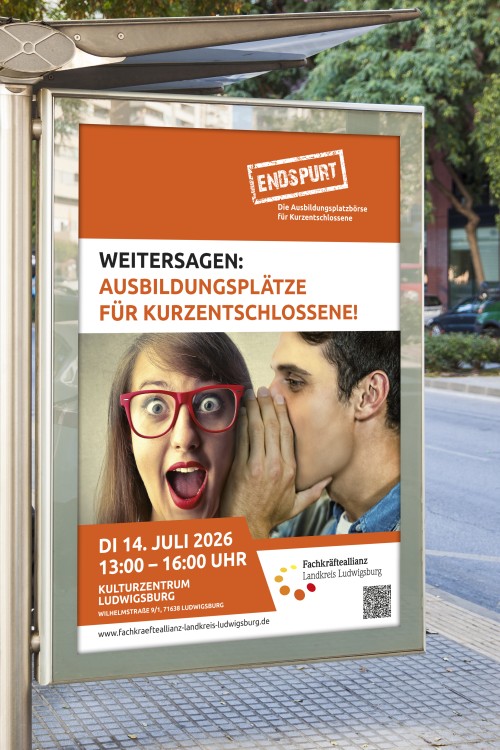 Plakat zur Ausbildungsplatzbörse für Jugendliche und Ausbildungsberufe