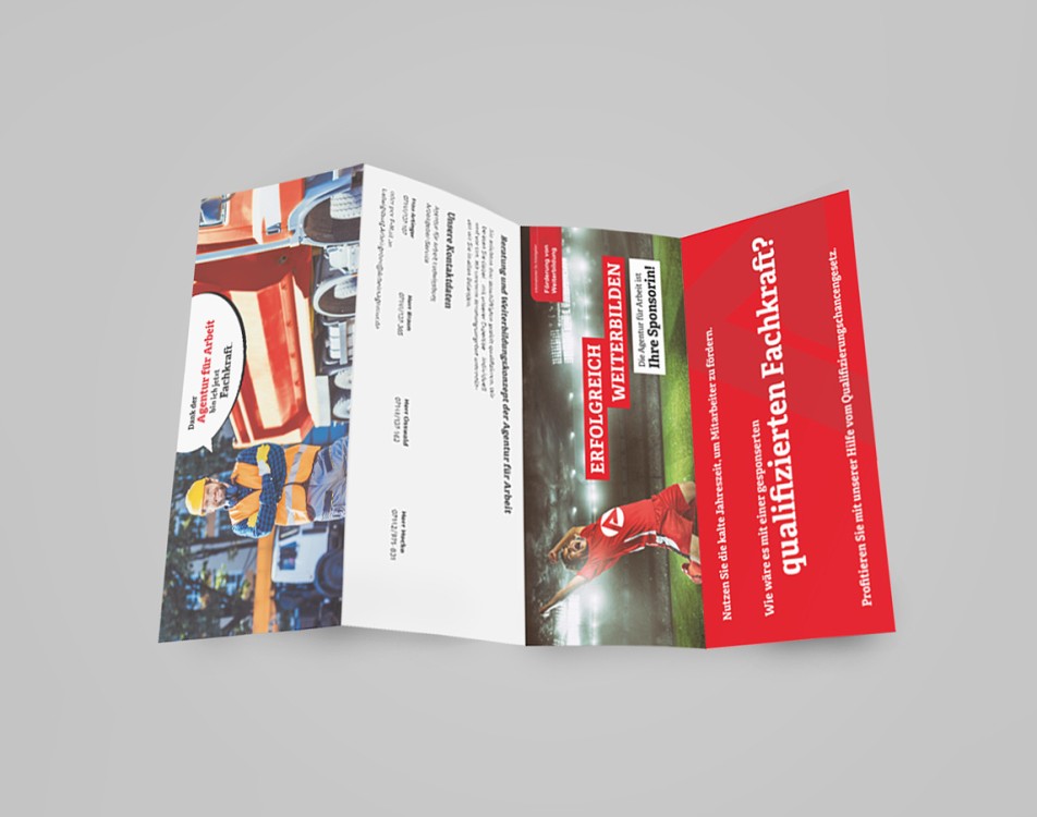 Flyer zur Mitarbeiterqualifizierung und Weiterbildungsförderung