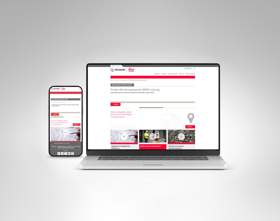 Bildschirmansicht Leica GNNS Wizard